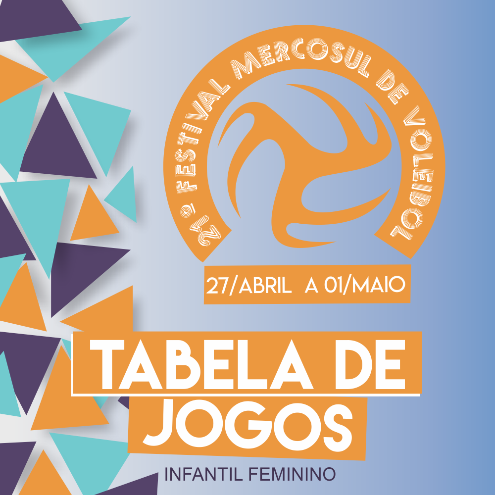Tabela de jogos do 21º festival Mercosul de Voleibol – INFANTIL FEMININO